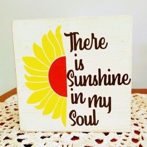 Handmade Tiered Tray Decor/Mini Wood Sign/There Is Sunshine In My Soul Decor